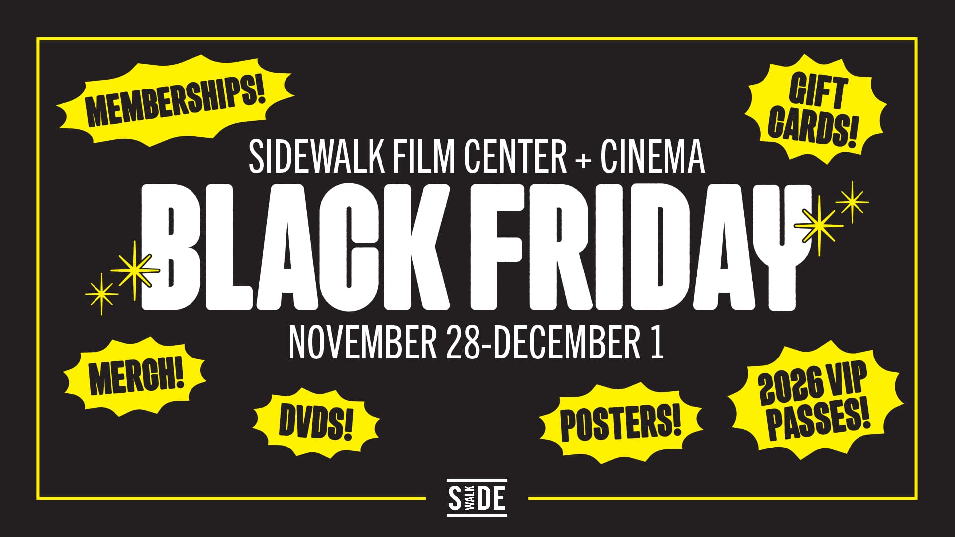 Sidewalk’s 2025 Black Friday Sale